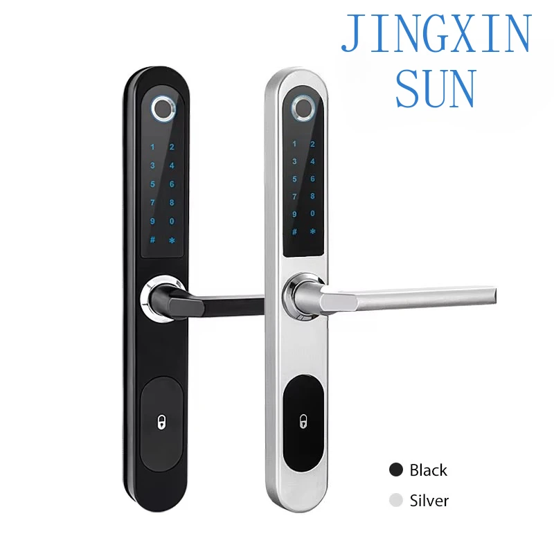 Shenzhen Lock   APP Smart Door Lock Wifi RFID Card  Fingerprint Access Aluminum Sliding Key  Control Wood Door Smart Lock