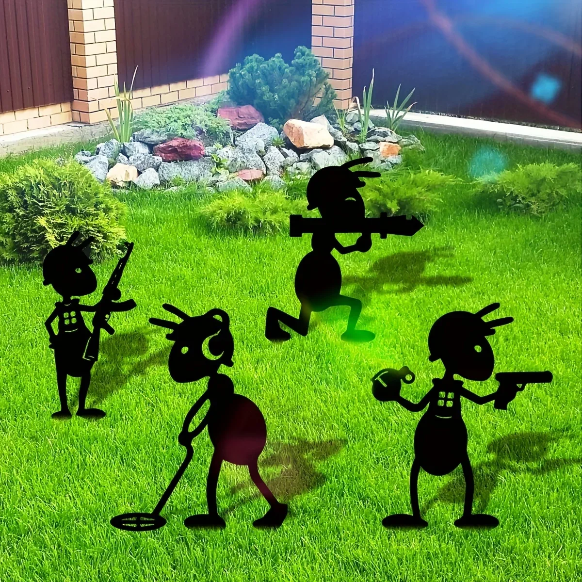 

crafts Garden Decor Ants Outdoor Metal Ants Gardening Ornaments Yard Metal Art Backyard Lawn Stakes Decor Ants Garden Decoration