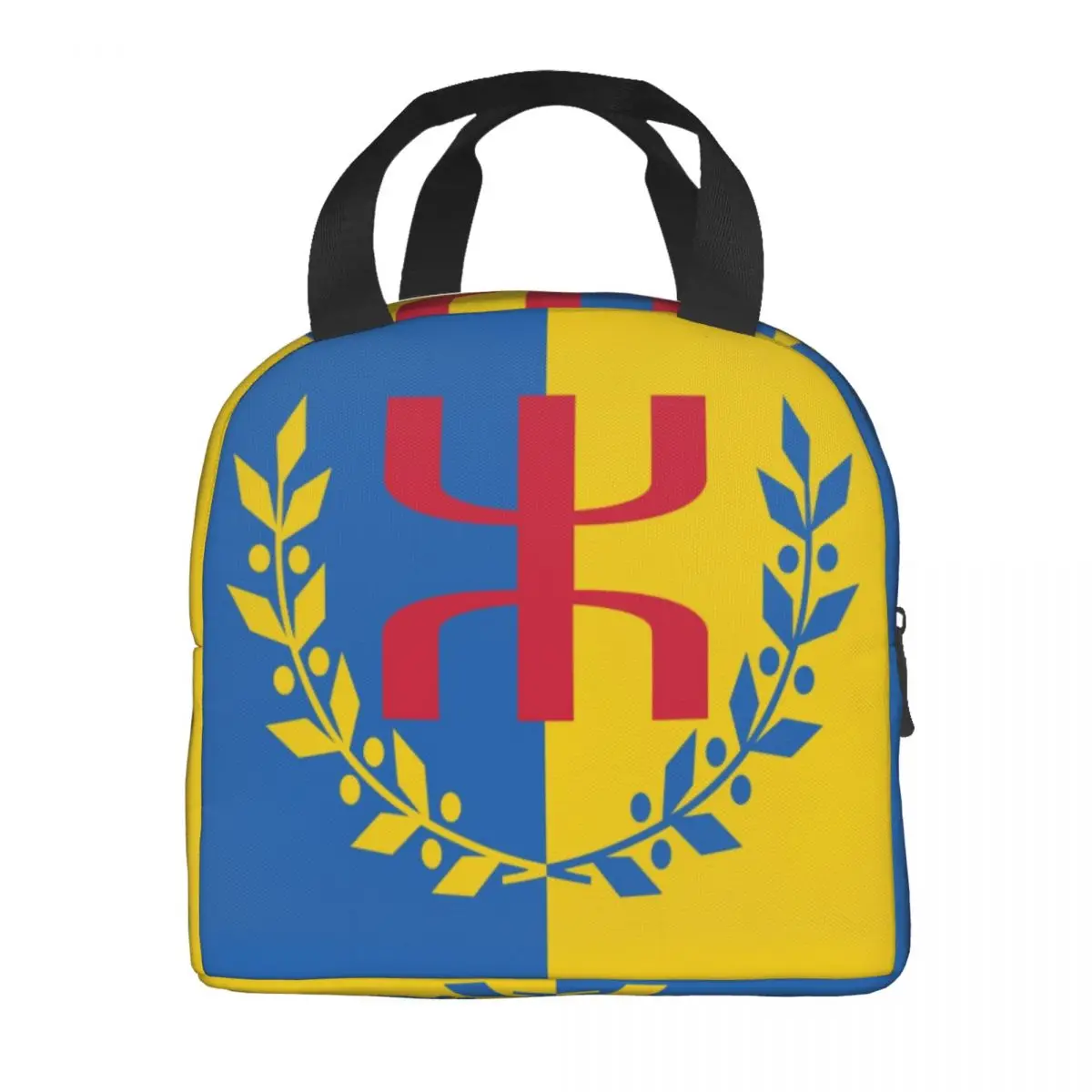 Custom Kabyle Amazigh Flag Lunch Bag Women Cooler Thermal Insulated Lunch Boxes for Student School