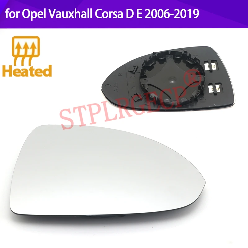Stplrgecp Passenger Driver Side Left or Right Door Side Heated Wing Mirror Glass Lens for Opel Vauxhall Corsa D E 2006-2019