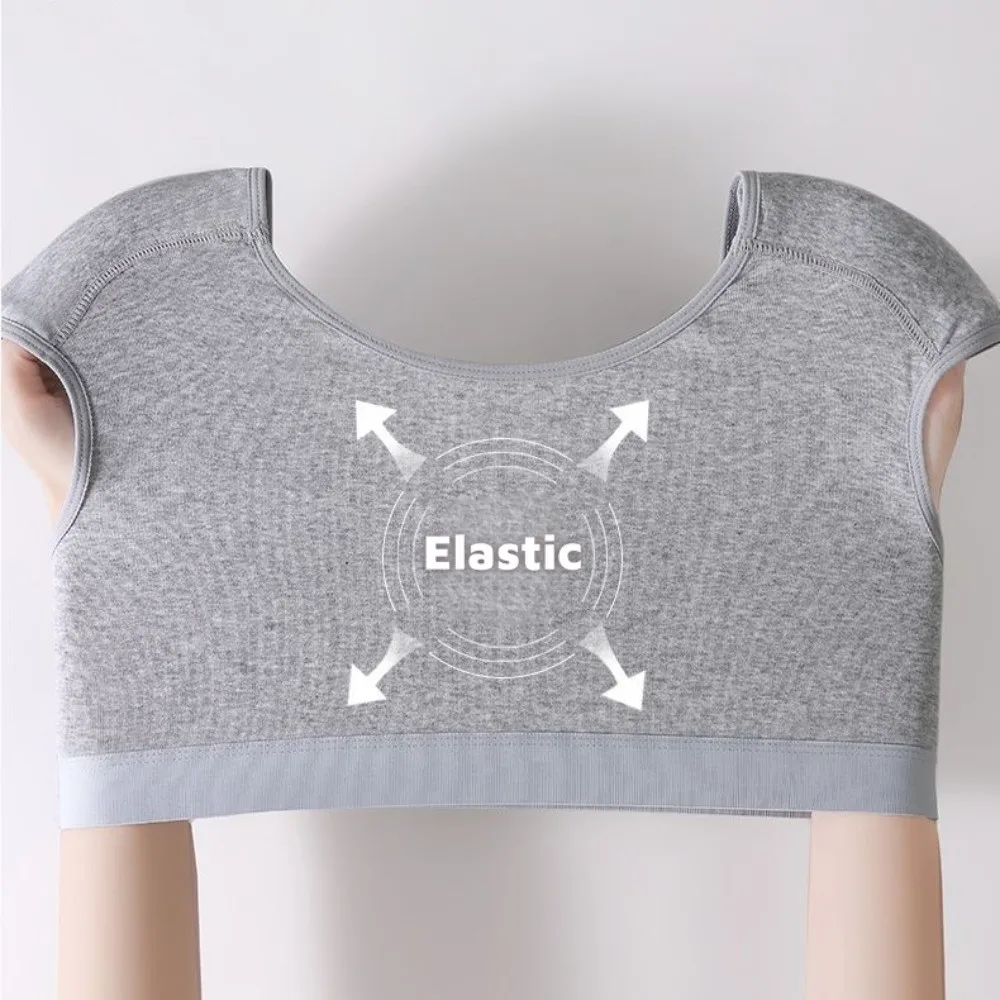 Algodão ângulo direito ombro roupa interior almofada destacável invisível sutiã sem fio sem costura lingerie ombro almofada sutiã corpo moldar