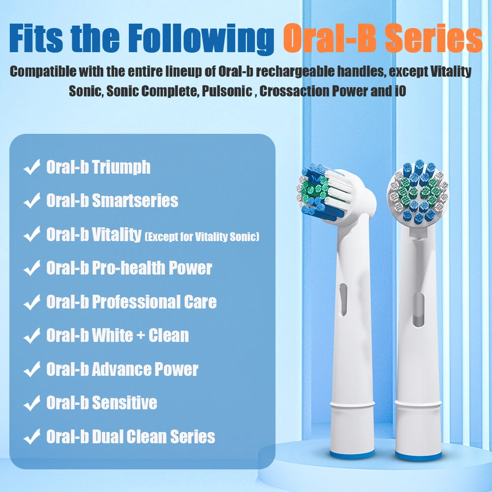 4/8/12/16/20PCS Replacement Brush Heads Nozzles For Oral-B Toothbrush Heads Advance Power/Pro Health Electric Toothbrush Heads