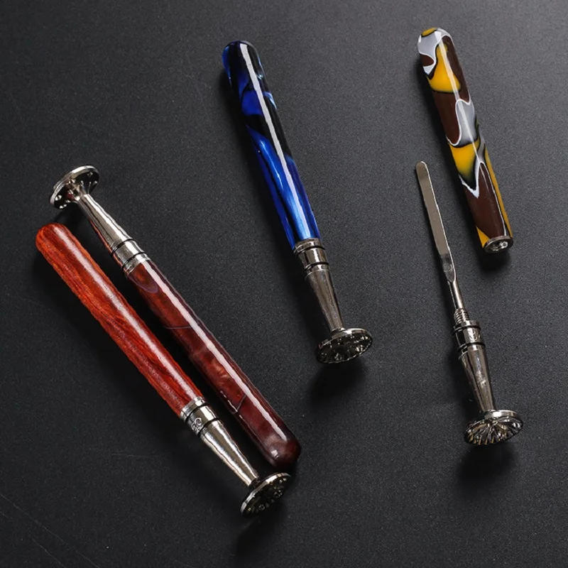 New Club Shape Authentic Pipe Tool 8deco Red wood Tobacco Pipe Tamper Pokers Tool Tobacco Acrylic Smoking Accessories Cleaners