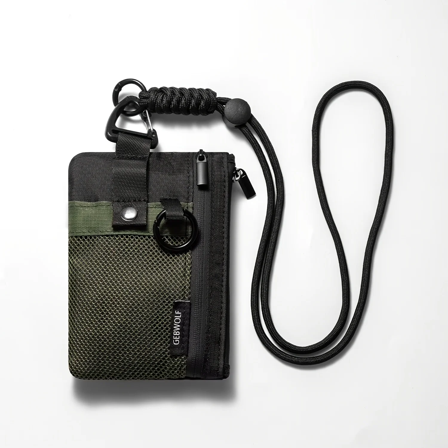 1pcs Outdoor Functional Neck Pocket with Zippered Key & Coin Wallet, Portable ID Card Holder