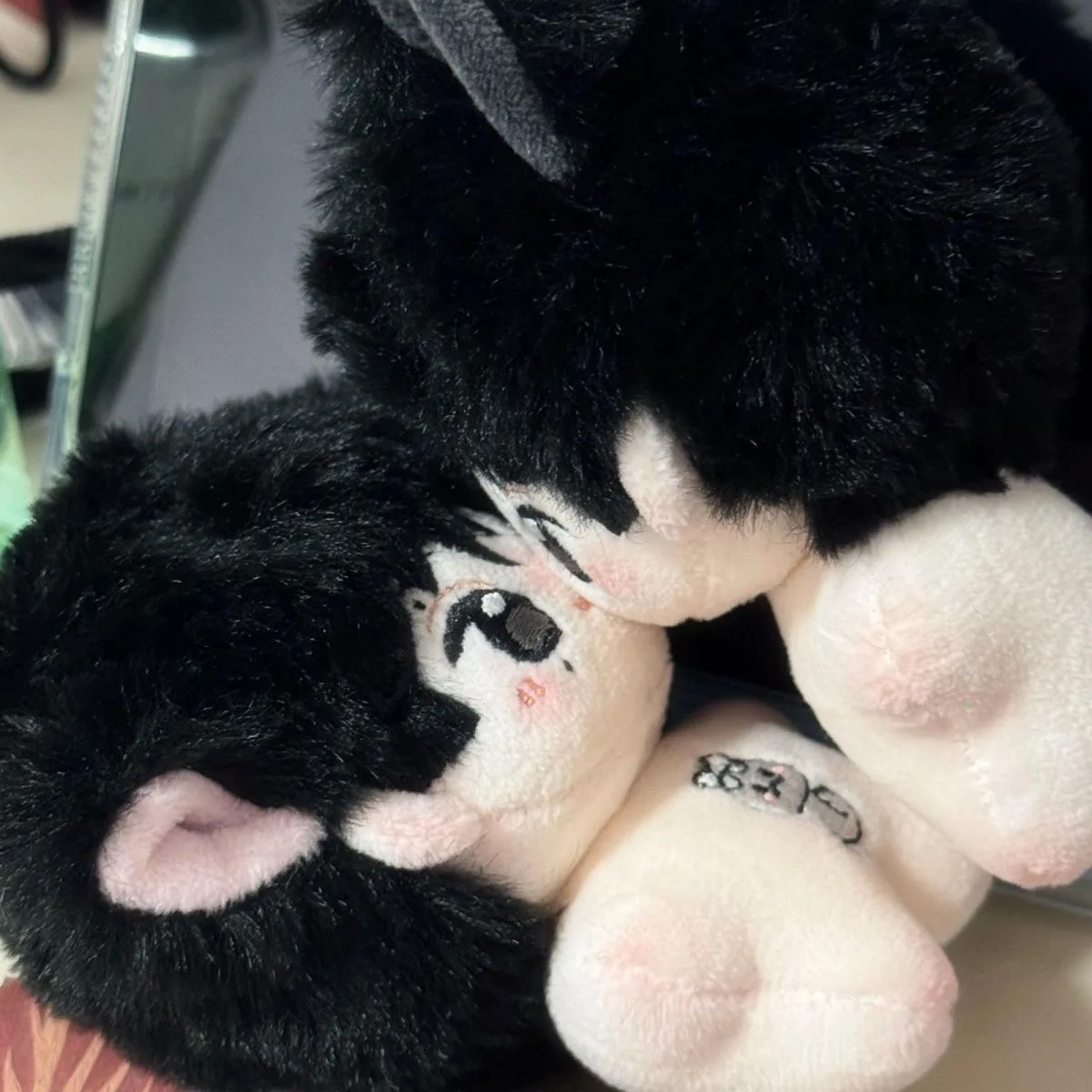 عكس الحب Ziyu Tian Xuning تأثيري سمة جديد أنيمي 10 سنتيمتر القطن دمية المحيطة مروحة دمية قلادة