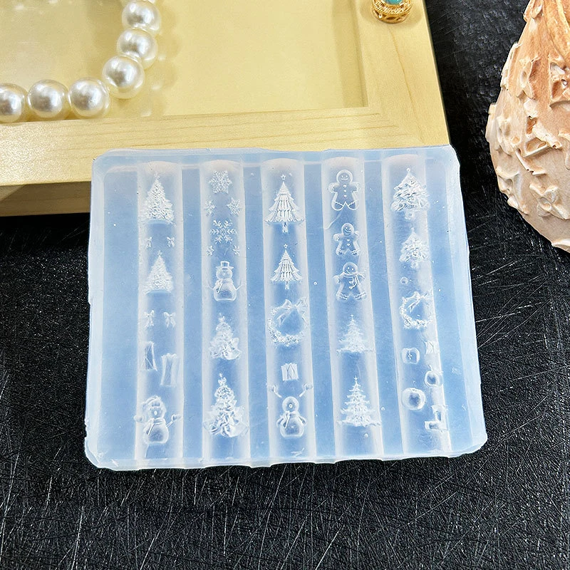 3D Silicone Nail Art Mold Cartoon Cute Dog Bear Cake Bread Relief Carving Diy Design Nail Parts Charm Decorations Manicure Tool