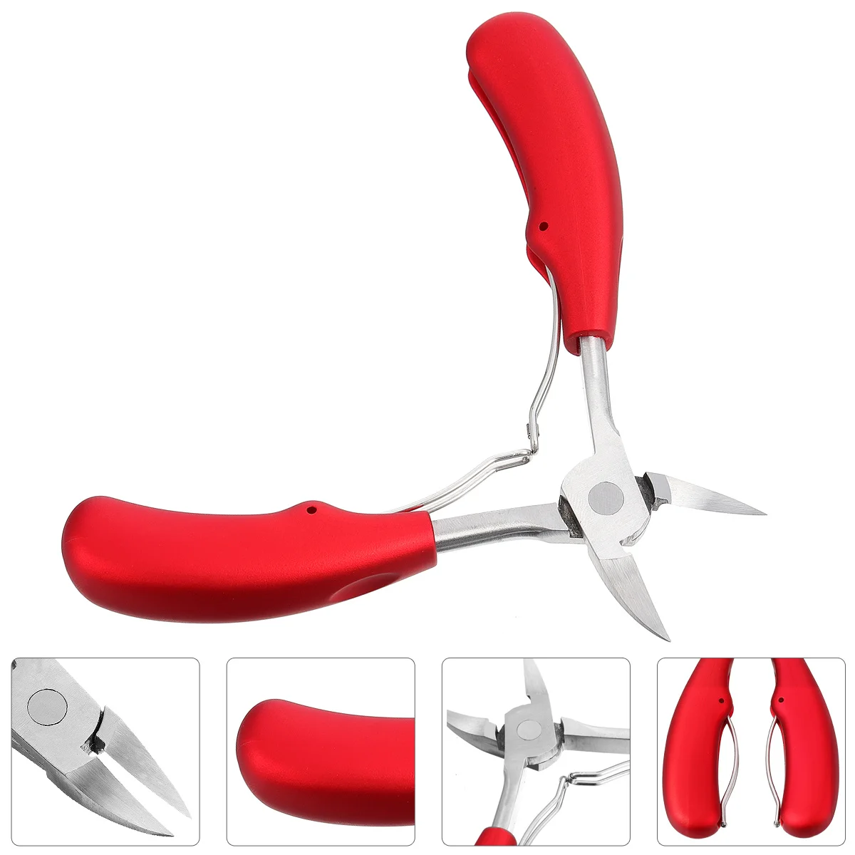 1 pz pinza per unghie dei piedi in acciaio inossidabile tagliaunghie curvo di precisione per unghie incarnite spesse strumento per pedicure manicure con presa facile