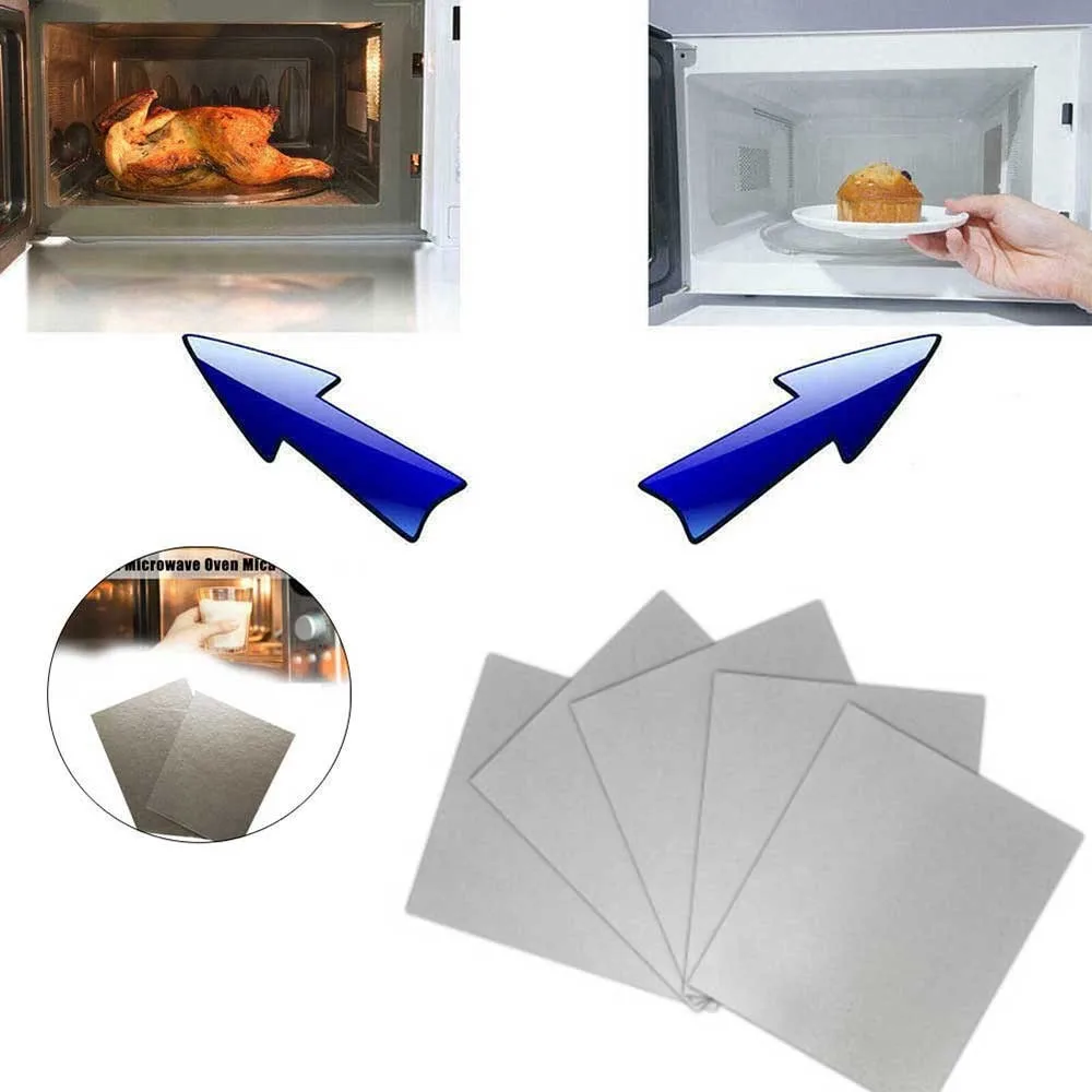 5Pcs Mica Plate Household Appliances Accessories For Microwave Oven Mica Wave Guide Replacement Cover Sheet Mesh Cut Size