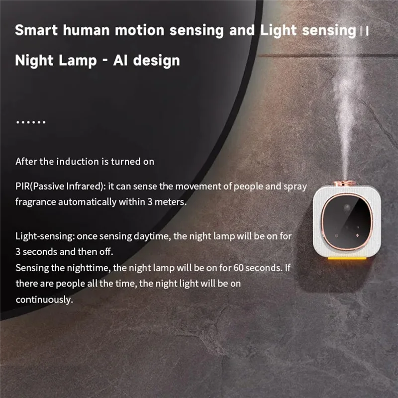 

A88E-Aromatherapy Machine Wall Mounted Aromatherapy Machine Touch Sensor Essential Oil Aromatherapy