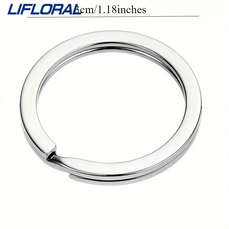 100 ชิ้น Blank Keyring พวงกุญแจแหวนแยก Keyfob Key แหวน Clasp Key Chain จี้แหวนสแตนเลส