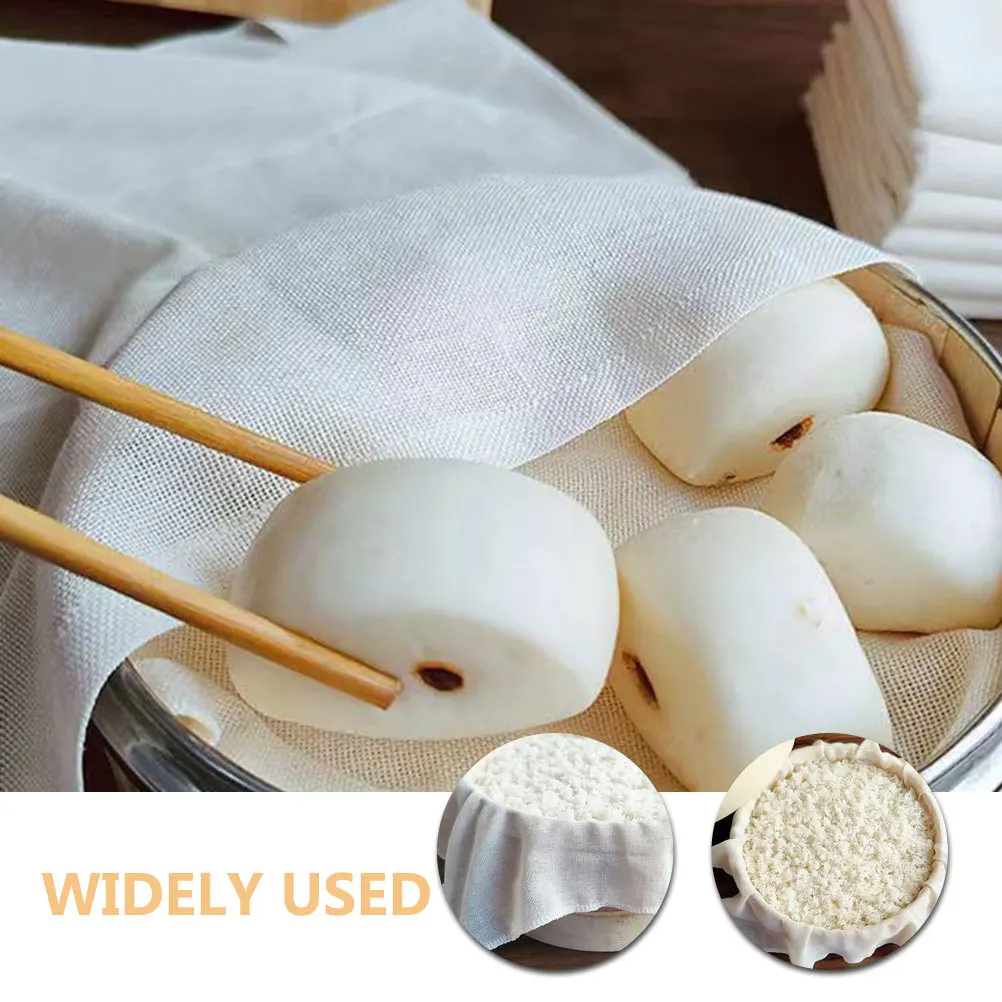 

3Pcs Non-Stick Steamer Mat Practical Liners for Home Cooking Dumplings Buns Safe Material Foldable Steamer Mat