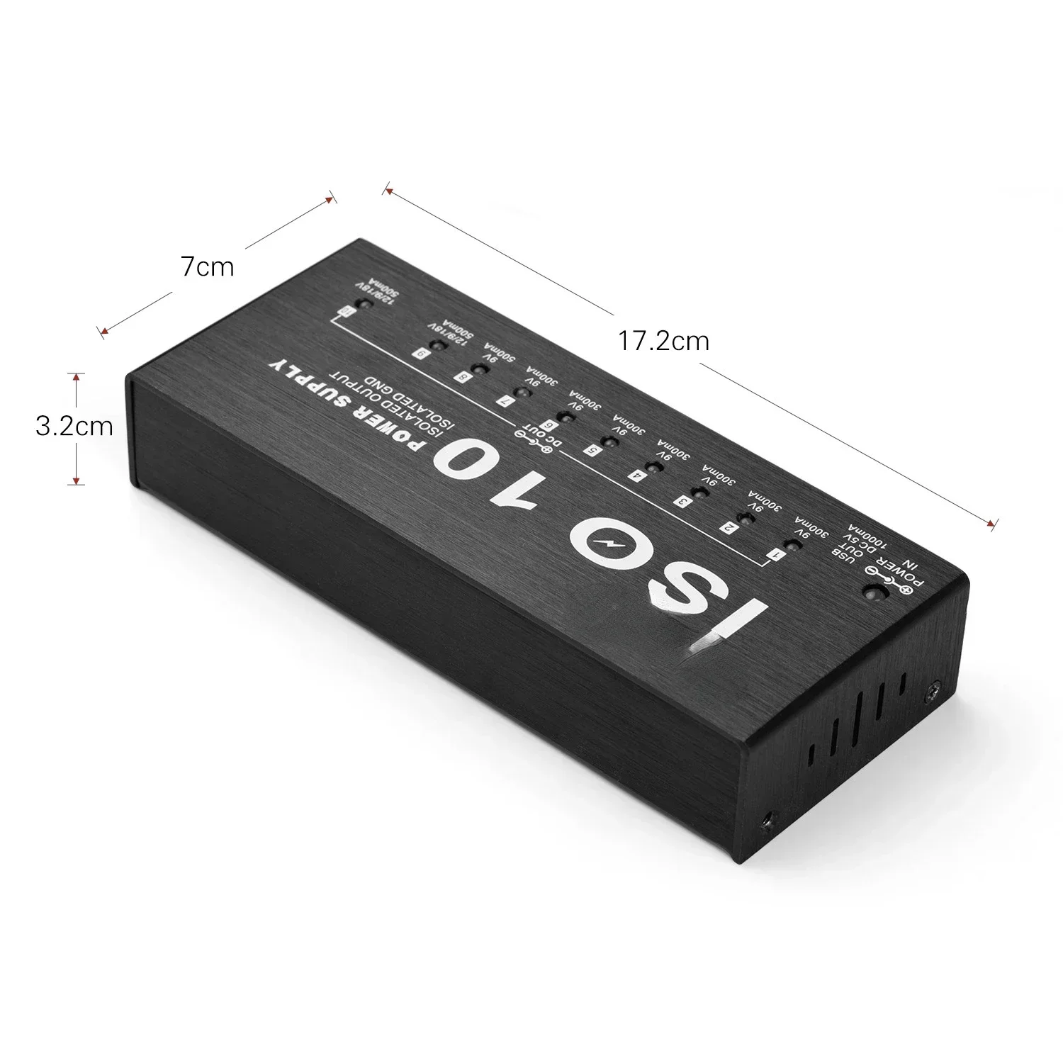 Independent 10-Way Effector Power Supply, Independent Output, Bottom Noise