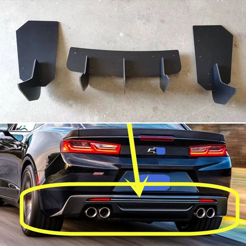 

For Chevrolet Camaro 2SS Coupe 2016 Year Rear Diffuser Bumper Lips Spoiler Splitter Body Kit Accessories