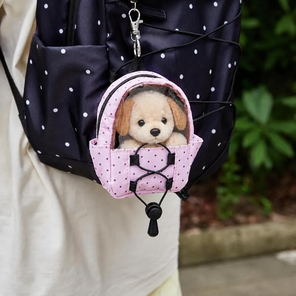 New Polka Dot Storage Bag Wide-mouth Easy-access Portable Pouch PVC Transparent Coin Purse Backpack Accessory