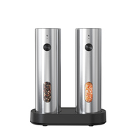 Mysticlejoy Electric Salt and Pepper Grinder Set (2 Pack),Automatic Pepper and Salt Mills KYMQ-67C