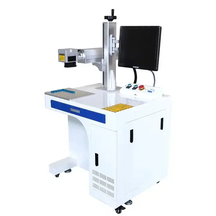 Portable Small Fiber L.aser Max Raycus JPT Cnc Desktop Color Fiber L.aser Marking Machine Price for Metal Sale 20w 30w 50w 100w