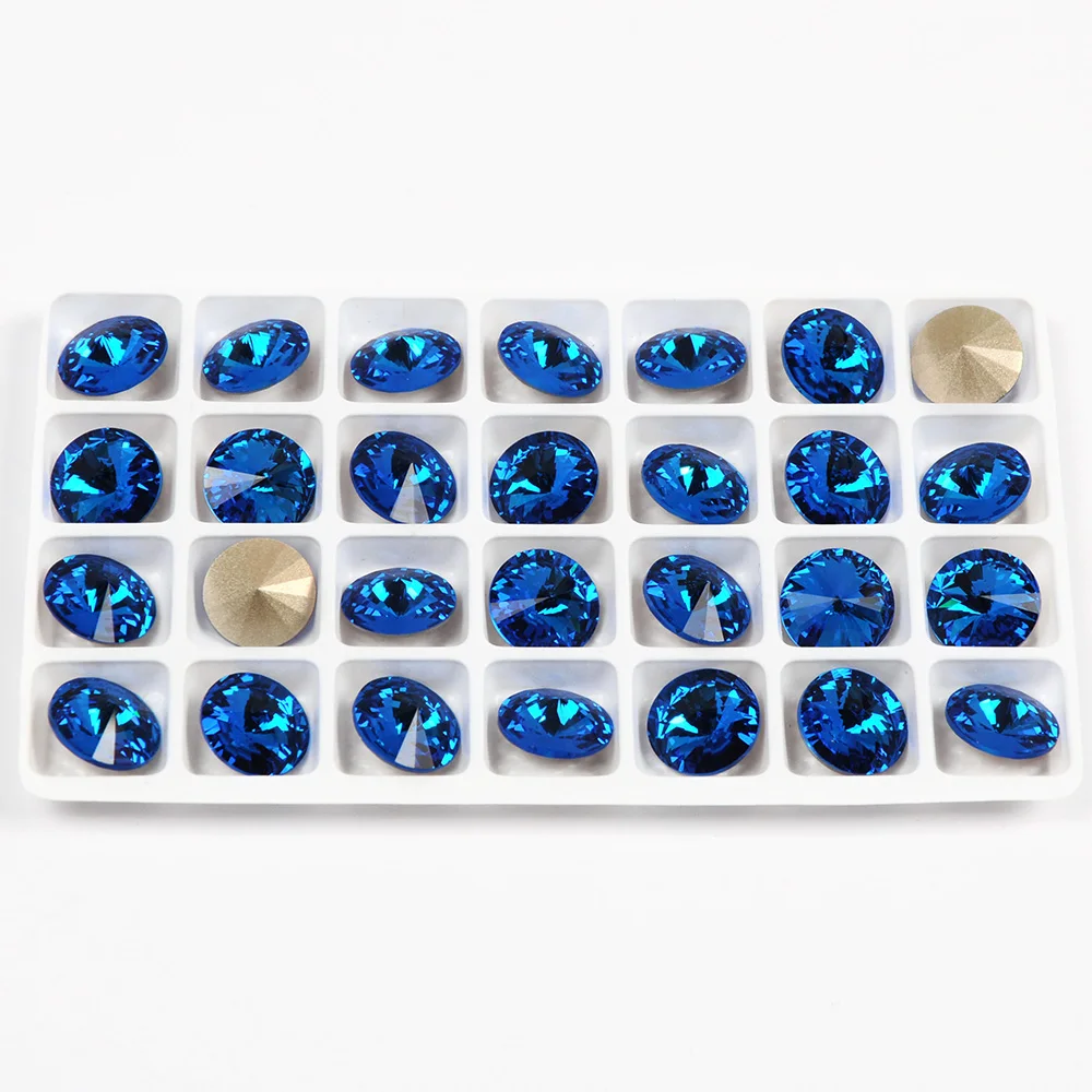 CTPA3bI 1122 Rivoli Brillantschliff K9 Kristall-Strasssteine Glitzer Spitzboden Strass in verschiedenen Farben für Schmuck, Kleider und Bastelarbeiten – Detail 20