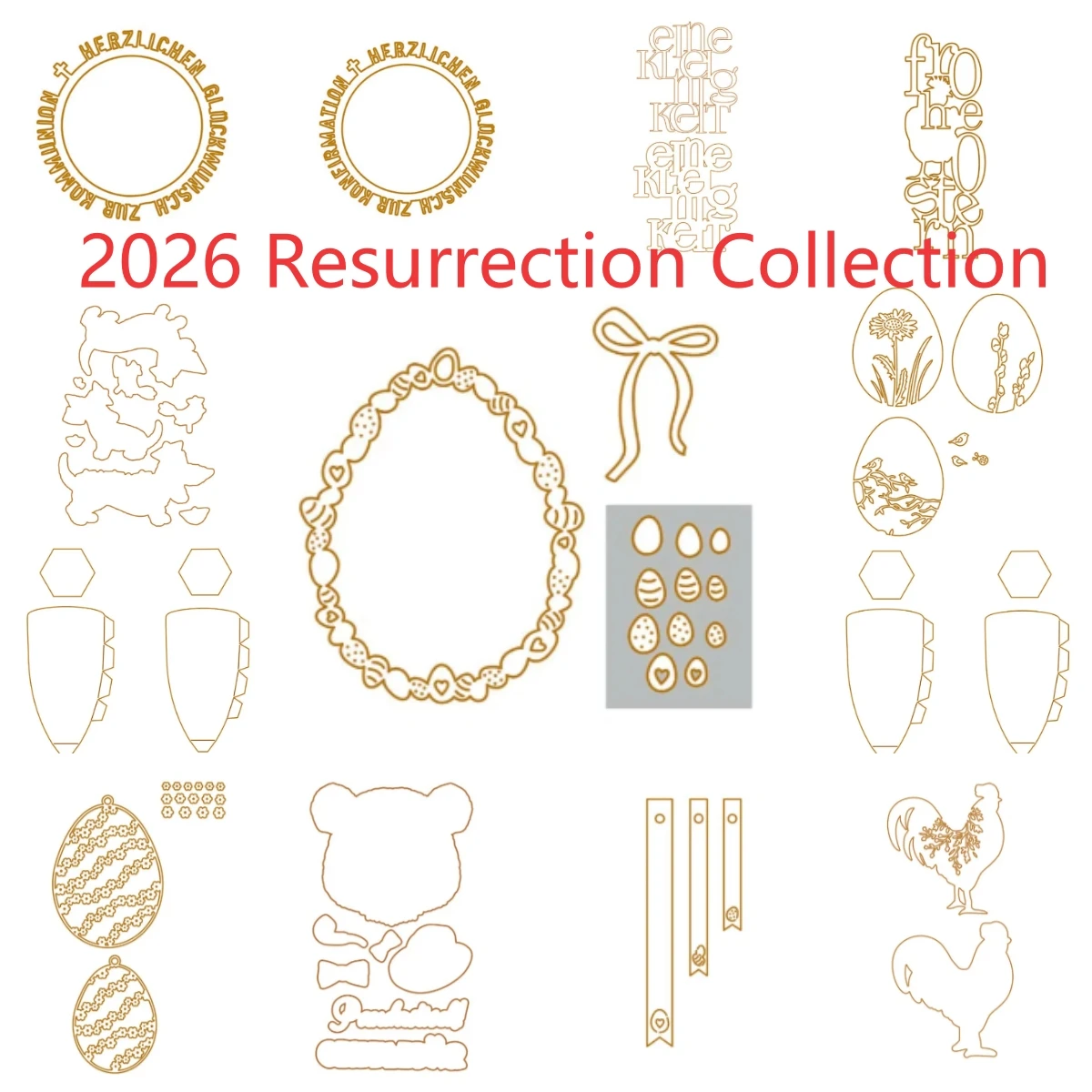 Easter Mice Collection 2026 New Metal Cutting Dies For DIY Scrapbooking Crafts Maker Photo Album Template Handmade Decoration