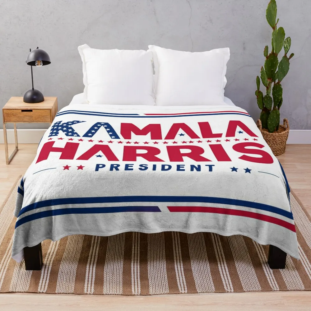 Kamala Harris 2024 Throw Blanket Thermal Beach Blankets