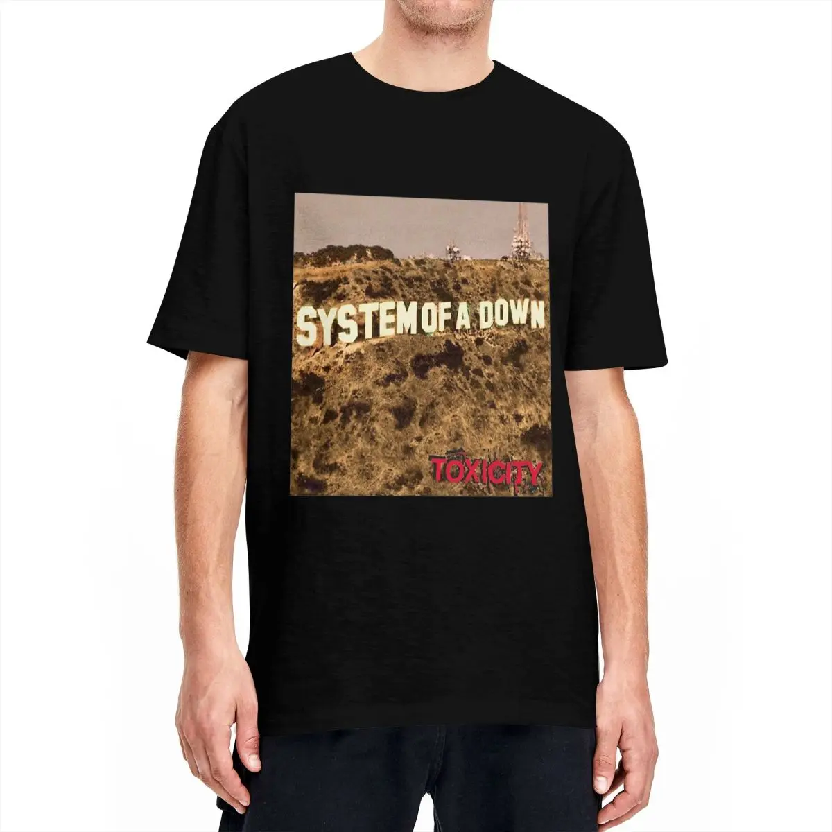 Men's T-Shirt System Of A Down T Shirts Hip Hop Heavy Metal Rock Summer Tees Vintage Design 100 Cotton Clothes Birthday Present