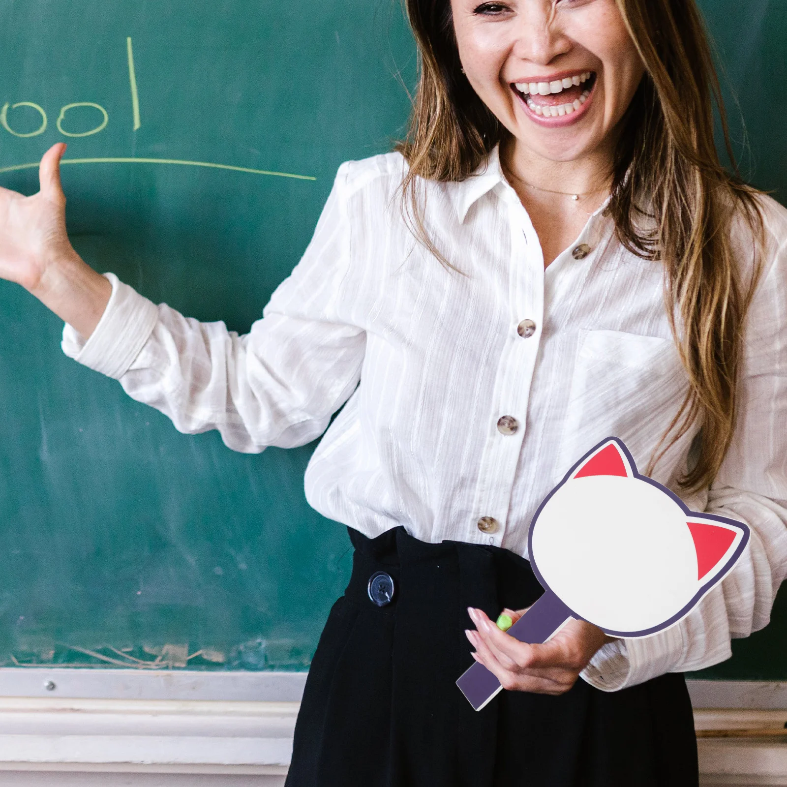 

Dry Erase Answer Paddle Board Handheld Whiteboard Single Sided for Sports Contests Classroom Teaching Scoring