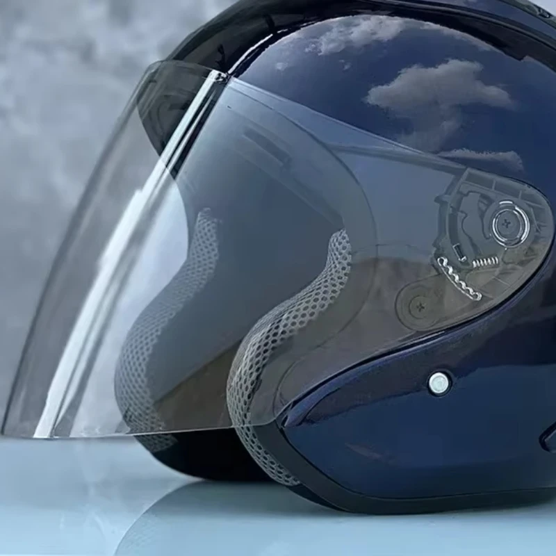 Ram4 Heldere Donkerblauwe Halve Helm Mannen En Vrouwen Motorfiets Offroad Zomerhelm Bergafwaarts Racen Bergkruis Casco Capaciteit