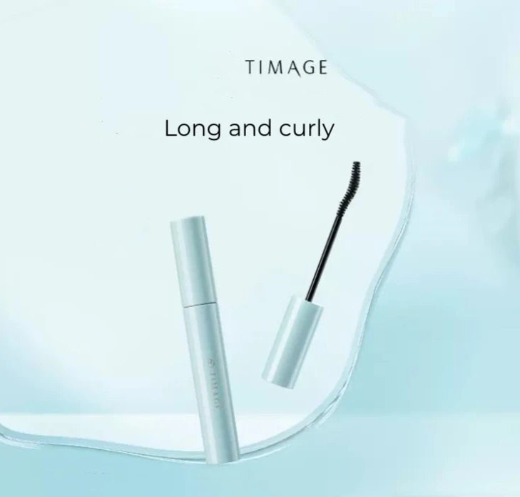 TIMAGE-Mascara encaracolado longo para mulheres, impermeável e à prova de suor, cílios 3D, preto, grosso e sem manchas, beleza e maquiagem dos olhos, Caitang Black, 5G