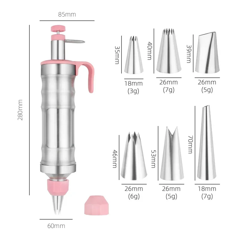 

Cookies Cream Filling Injector，Cake Decorating Piping Syringe, DIY Cupcake Decorating Nozzle, Frosting Making for Desser