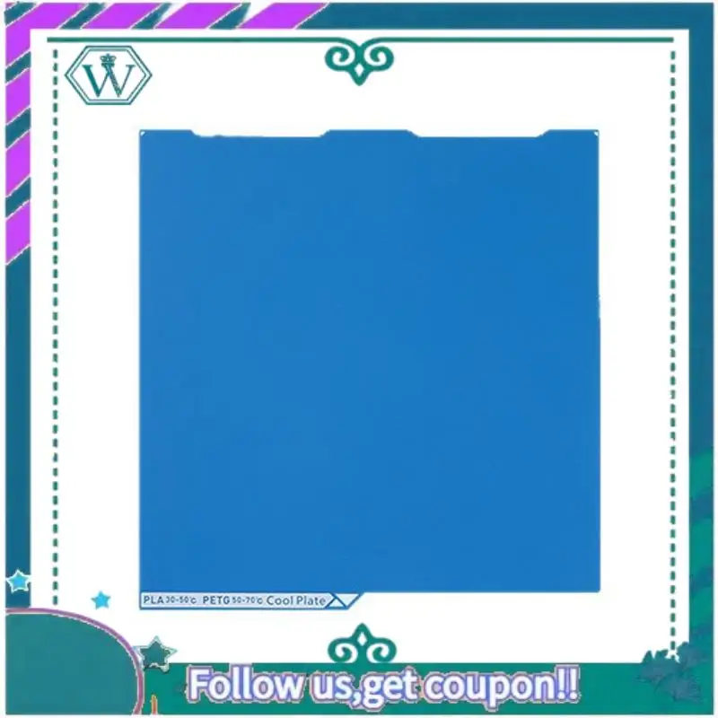 

A75Q-Для Anycubic Kobra 3 для деталей 3D-принтера, охлаждающая пластина, двухсторонняя матовая поверхность, низкая температура PEI 255X255 мм PLA PETG