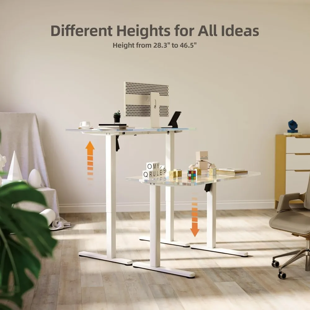 Adjustable Electric Standing Desk Frame - C-Shaped Workstation for Ergonomic Computer Desk Setup