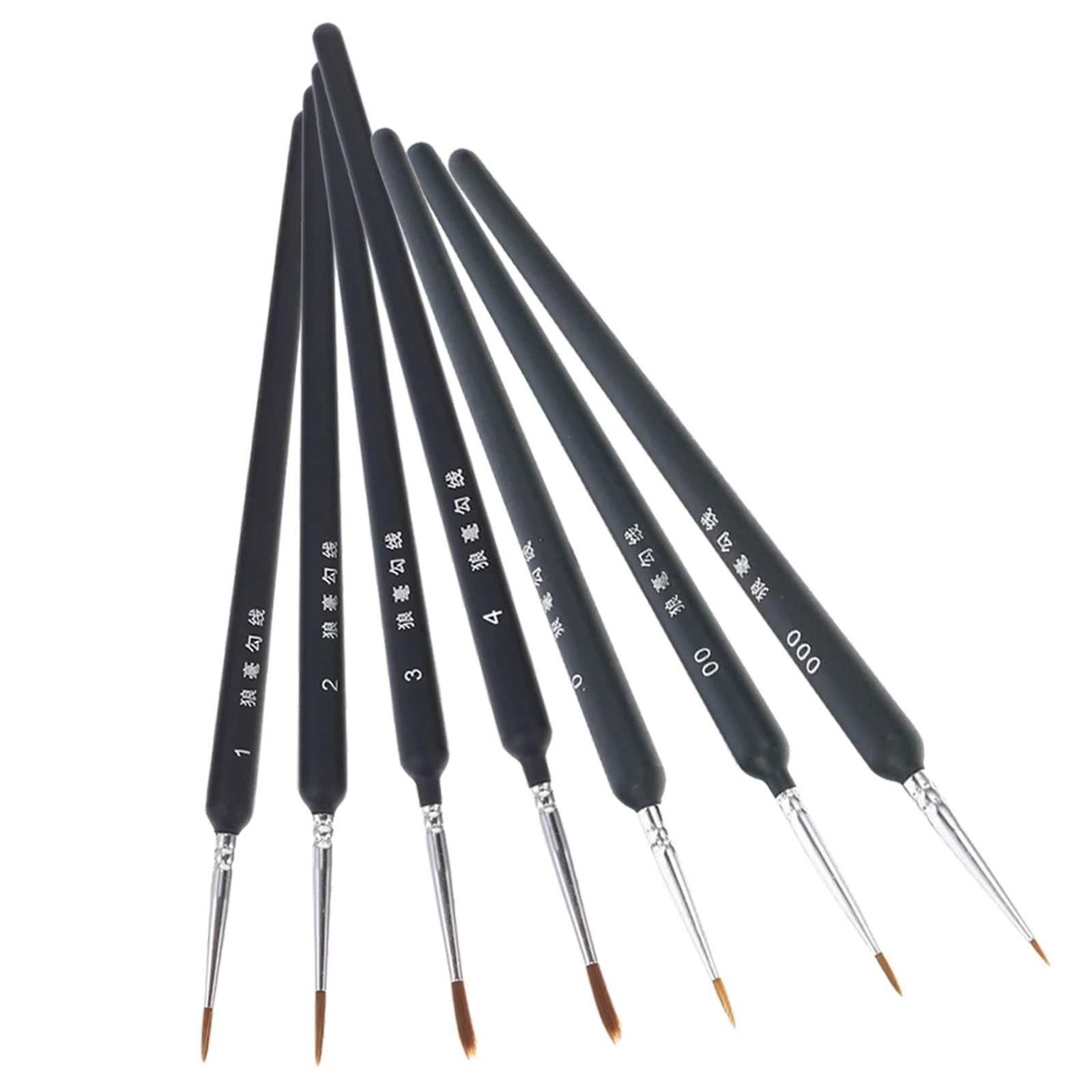 

7Pcs Detail Paint Brush Set Comfortable Handle for Acrylic Watercolor Oil Artists Detail Paint Brush Set Watercolor