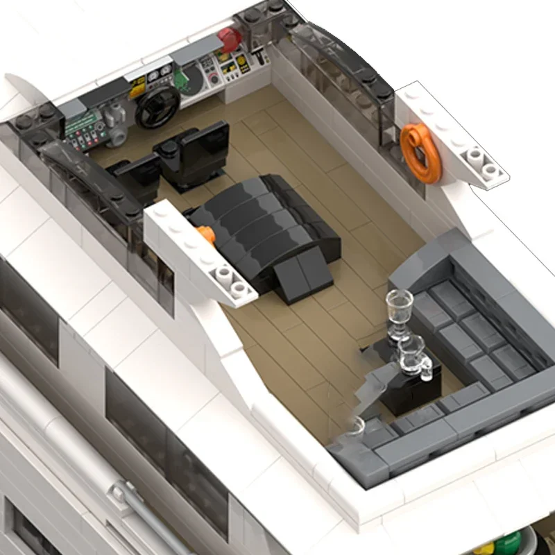 MOC-Modelo Militar De Construção De Tijolos Para Crianças, Grande Tecnologia De Iates De Luxo, Bloco Modular, Presentes De Férias, Montagem DIY, Conjuntos De Brinquedos