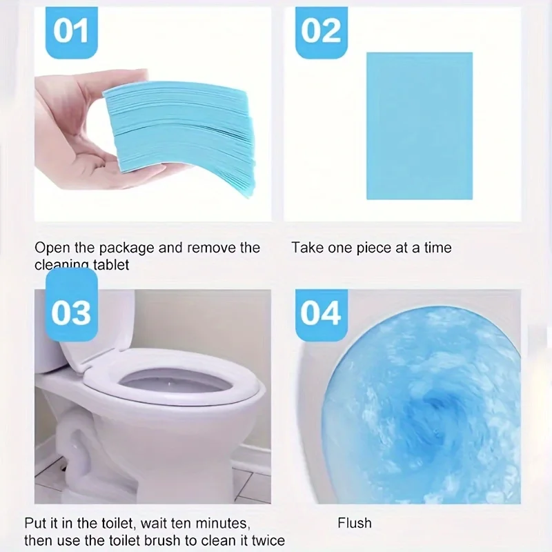 30pcs Multipurpose Cleaning Tablets For Toilet And Floor - Air Freshener, Stain Remover, Brightening Tile And Surface, For Travel, Hotel, Commercial