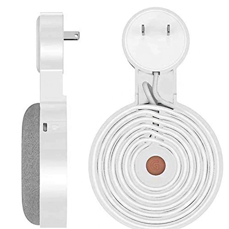 Outlet Wall Mount Holder For Google Nest Mini (2st Gen) Google Home Mini (1st Gen) Cord Management For Google Mini Smart Speaker