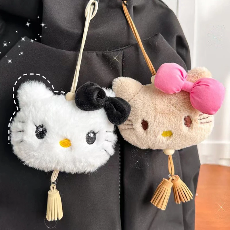 Cute Anime Mushroom Hellokittys Plush Toy Kawaii Bag Decorative Pendant Keychain Cartoon Animals Plushie Doll Children Gifts