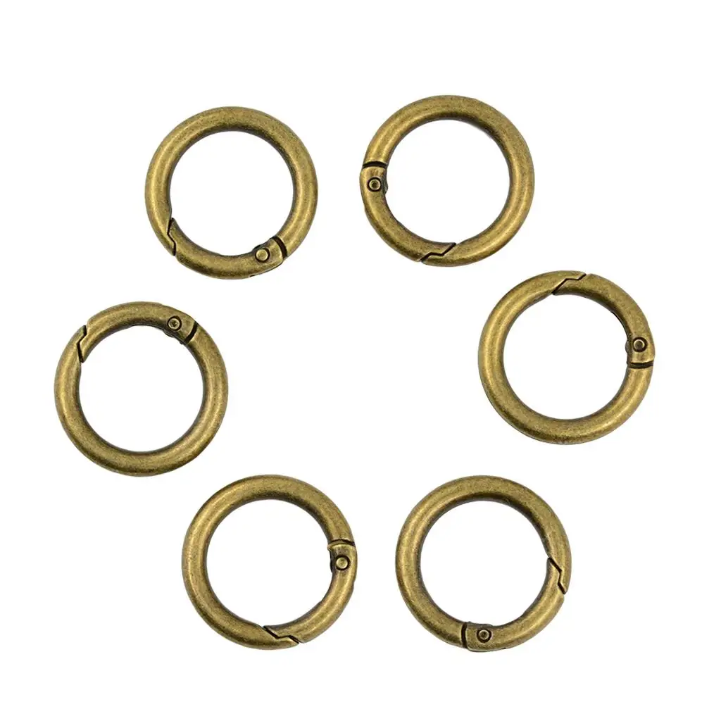 Pack Of 6 for Carabiner Door Opening for Hanging Keychains, Keychains, Fixed