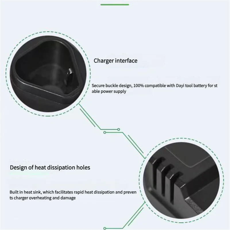 Power Tool Part EU/Us 12V Li-lon Rechargeable Charger Support 110-240V For 12.6V Angle Grinder Electric Drill Wrench Power Tool