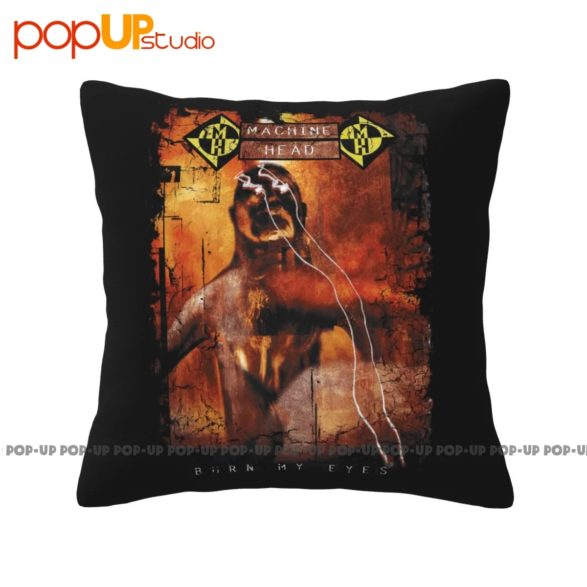 Soft Machine Head Burn My Eyes Black T Shirt New Official Pillowcase Throw Pillow Cover Decorative