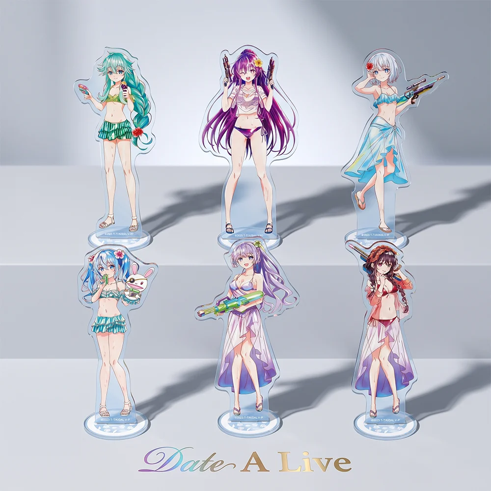 Anime Date A Live V  Origami Tohka Kotori Yoshino Kurumi  Vacation 15CM Acrylic Stand Keychain Anime Stand Tabletop Display