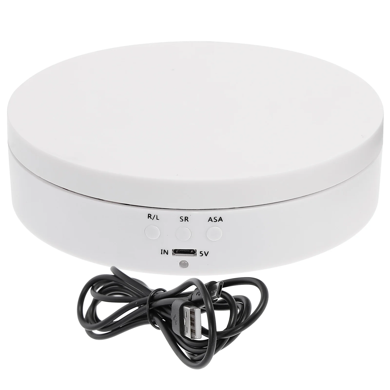Rotating Display St Jewelry Turntable Watch ABS Electric White 360 Degree Rotatable Showcase Bracelets Earrings Necklace Storage