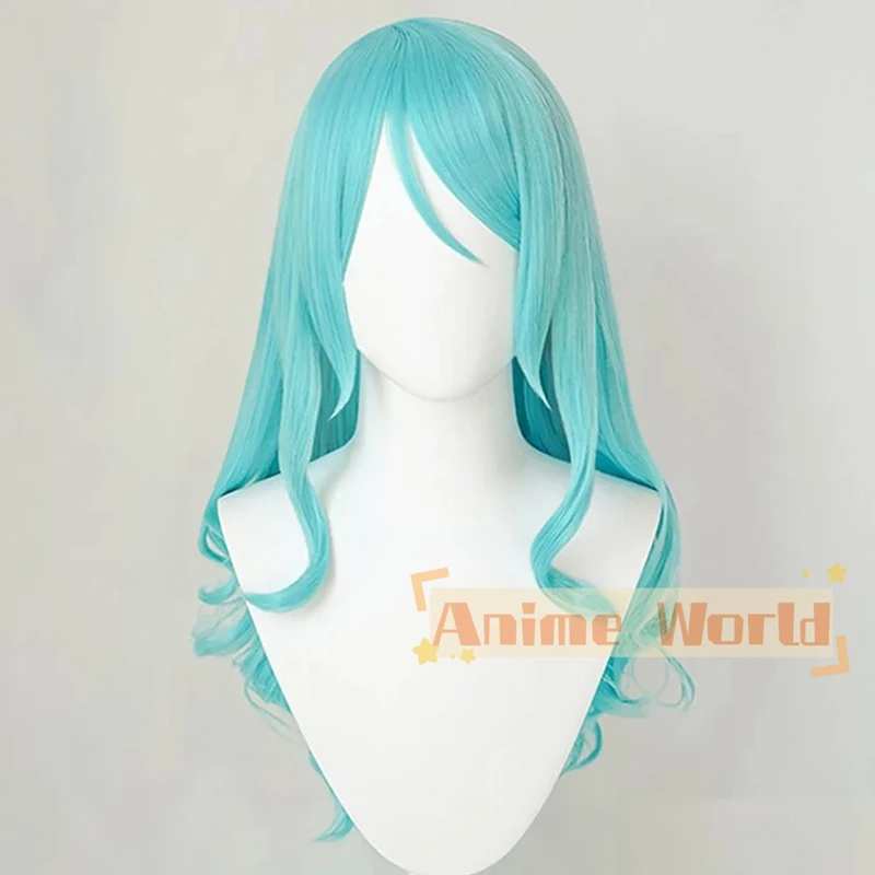 Bang Dream! Roselia Hikawa Sayo Blue Green Cosplay Wig Halloween Synthetic Hair Heat