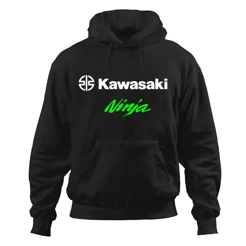 

2025 Spring and Autumn New Kawasaki Motorcycle Men's Hooded Hoodie Fashion Street Sports Shirt Women's Black Hoodie Motorcycles