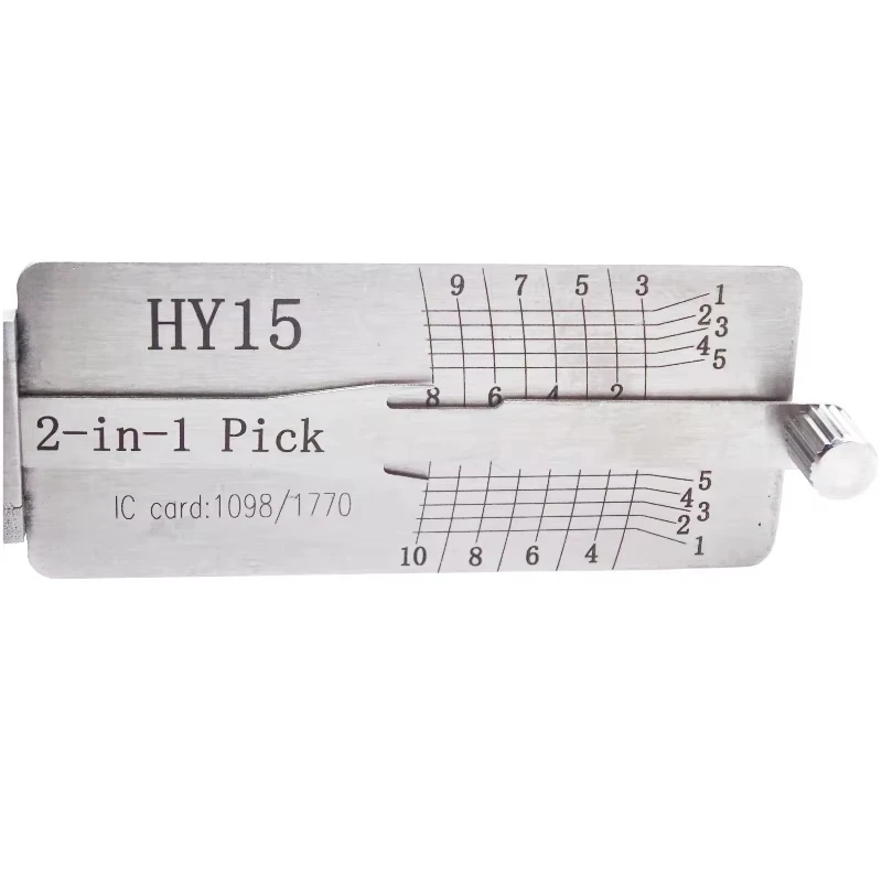 Original Lishi HY15 2-in-1 Schlosserwerkzeug Schlossöffner & Decoder Flachfräser für Hyundai/Kia Modelle – Detail 4