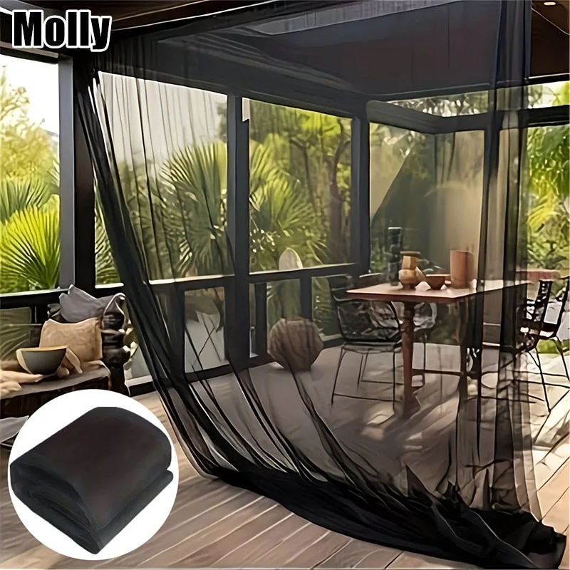 Filet de protection extérieur noir et blanc pour plantes de jardin, moustiquaire, filet anti-oiseaux, filets de protection pour terrasse, adapté aux auvents de gazebo