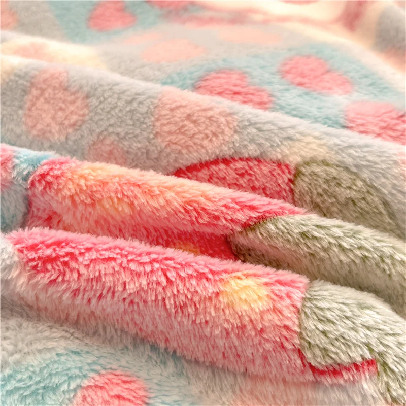 2pcs Fluffy Plush Pillowcase for Winter Warm Soft Coral Fleece Pillowcase Cover 48x74cm Cartoon Kids Pillow Sham Cushion Cover