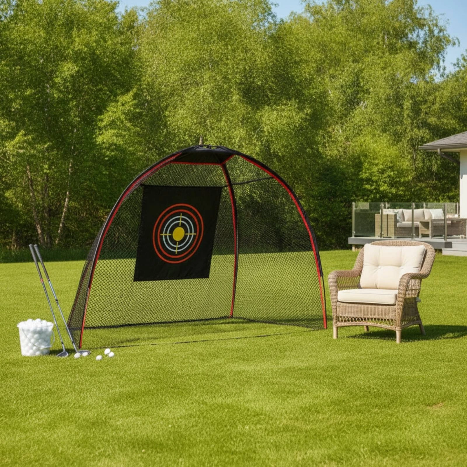 Golf Practice Net with Carry Bag Portable Golf Net with Target Allall-Inclusive Easy to Assemble for Golfers, Backyard, Home