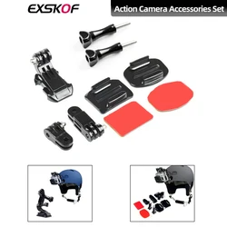 Accessories Kit For GoPro Helmet Mount Adapter J-Hook Base Double-sided Sticker For GoPro Hero 12 11 10 Insta360 X3 DJI Action 3