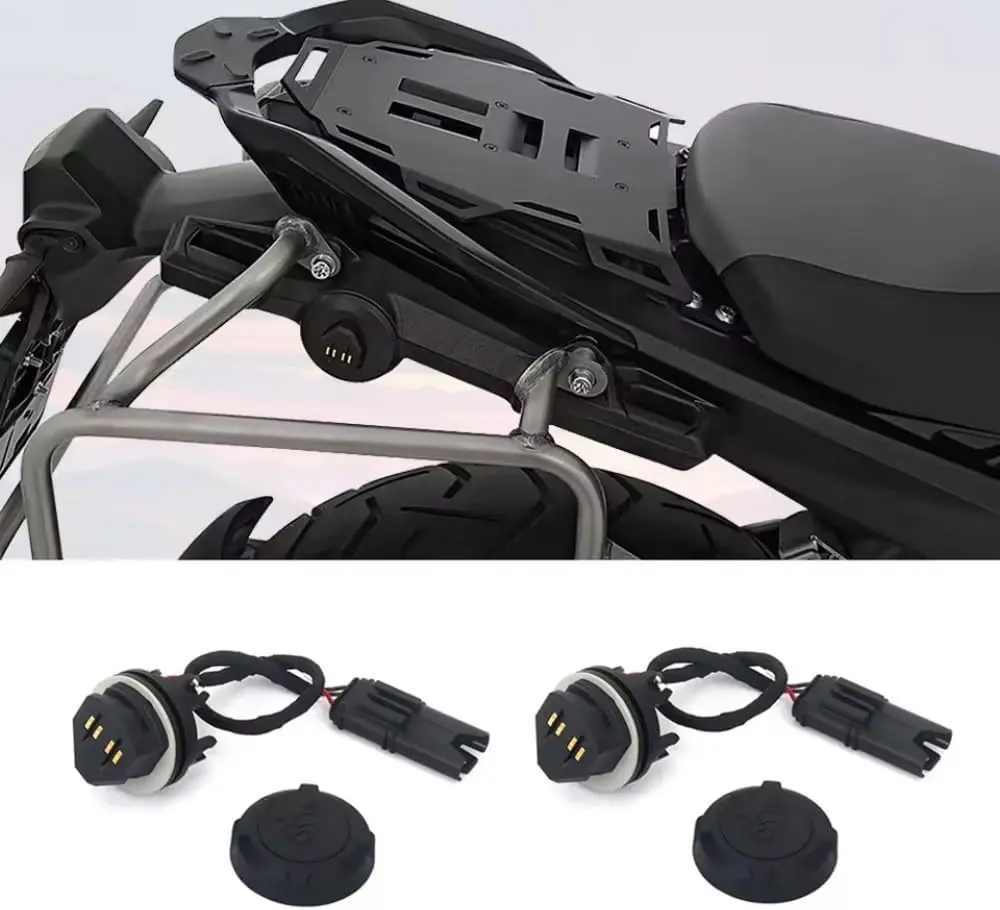 

Motorcycle Dual USB Charger Power Socket With Waterproof Lid Cover Holder Accessory For BMW R1300GS 2023-