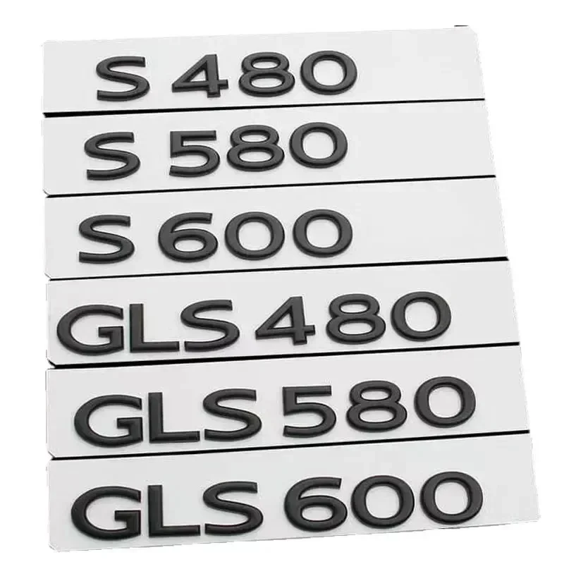 ABS For Mercedes Benz series trunk label GLS 400 450 480 500 600 680 S480 580 600 badge modified accessories decorate decal