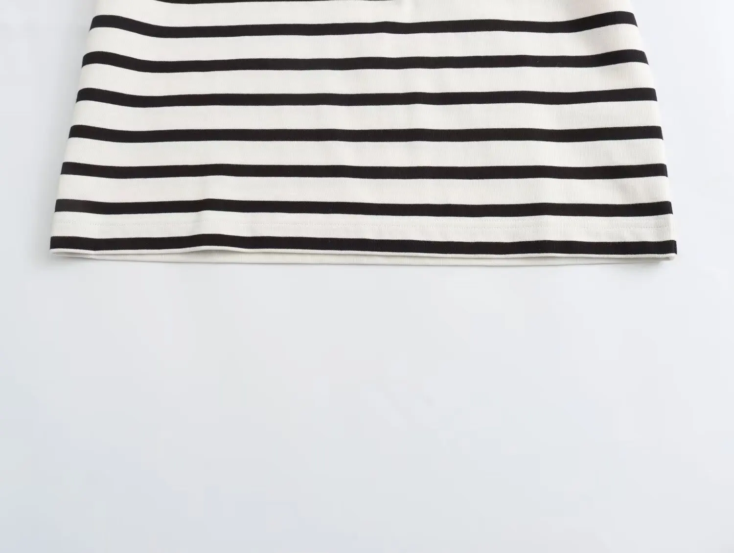 Jenny&Dave Vintage Cotton Striped Round Neck T-shirts Tops Minimalist Women's Clothing Summer Tshirts Women